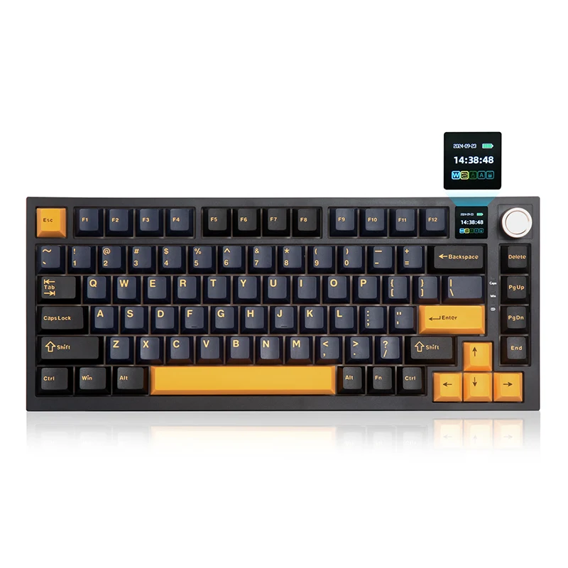 Keyboard nirkabel yang dipasang di gasket