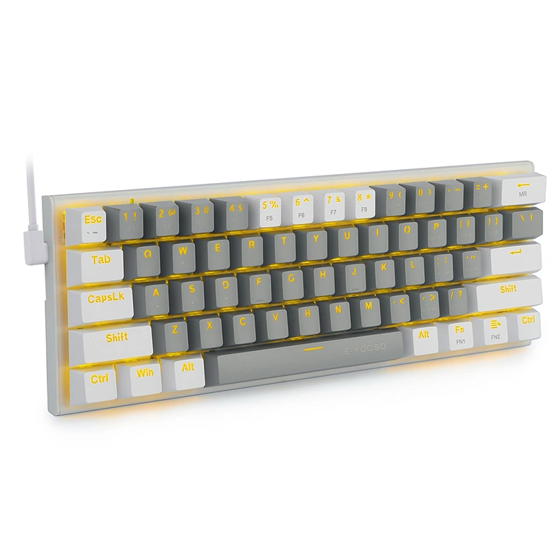 61 Key 60% Keyboard LED Mekanik LED WIRED