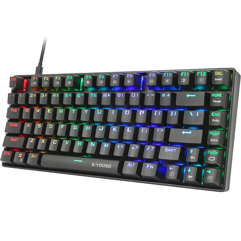 81 Tombol RGB Mechanical Gaming Keyboard Tahan Air