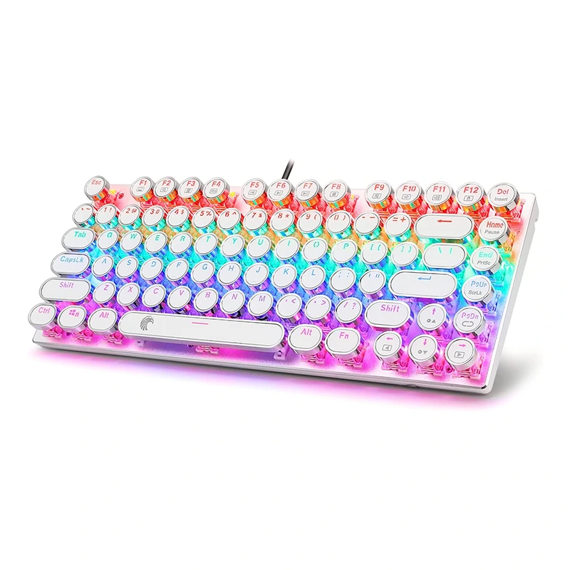 Pelangi Keyboard Mekanis Mesin Ketik 81 Tombol