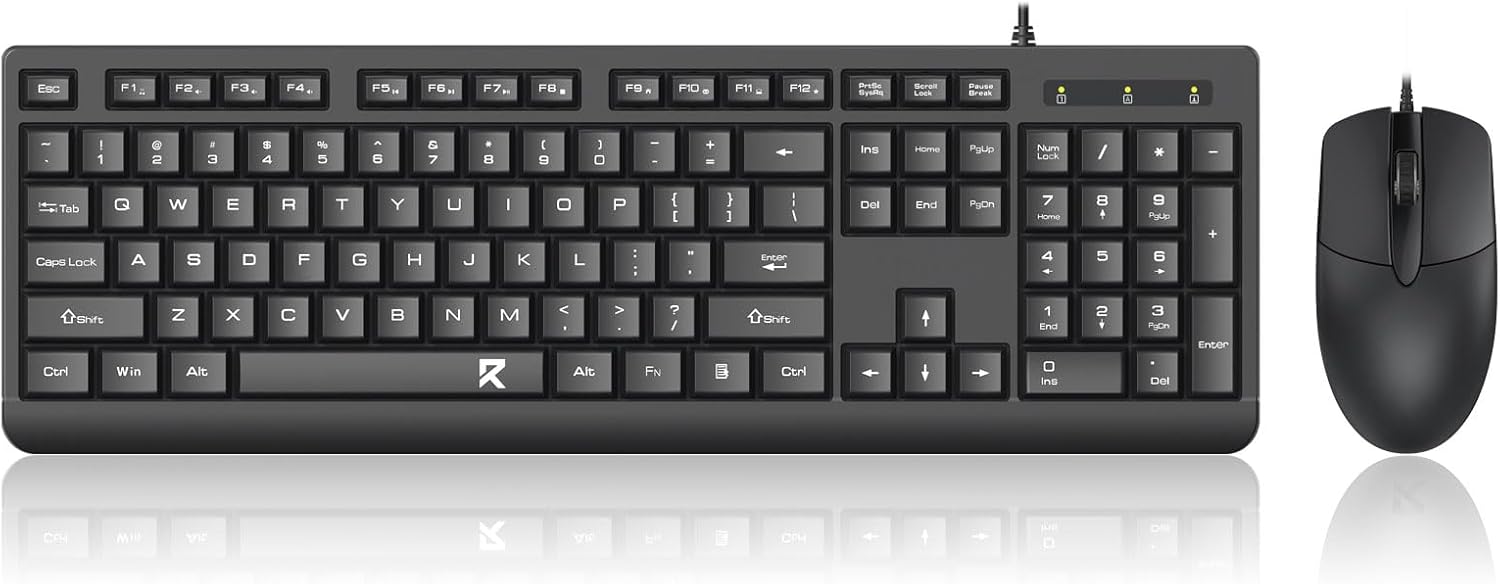 Kombo Keyboard dan Mouse Berkabel BC7543 Hitam