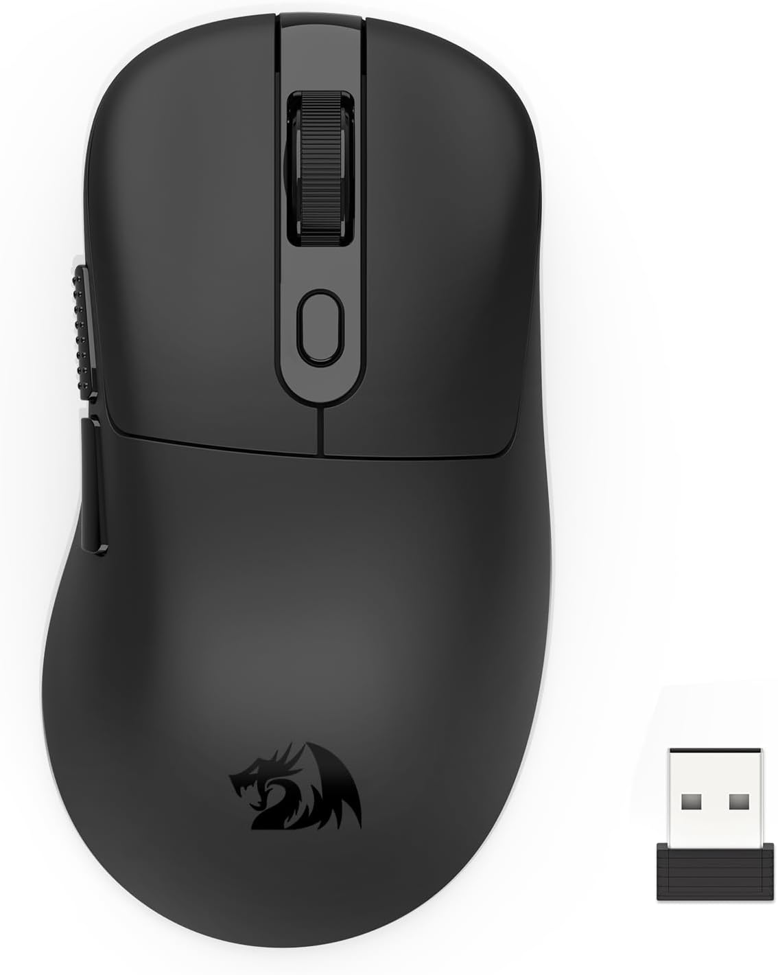 Hitam M818 Nirkabel 24.000 DPI, Mouse Gaming Tri-Mode 2.4G