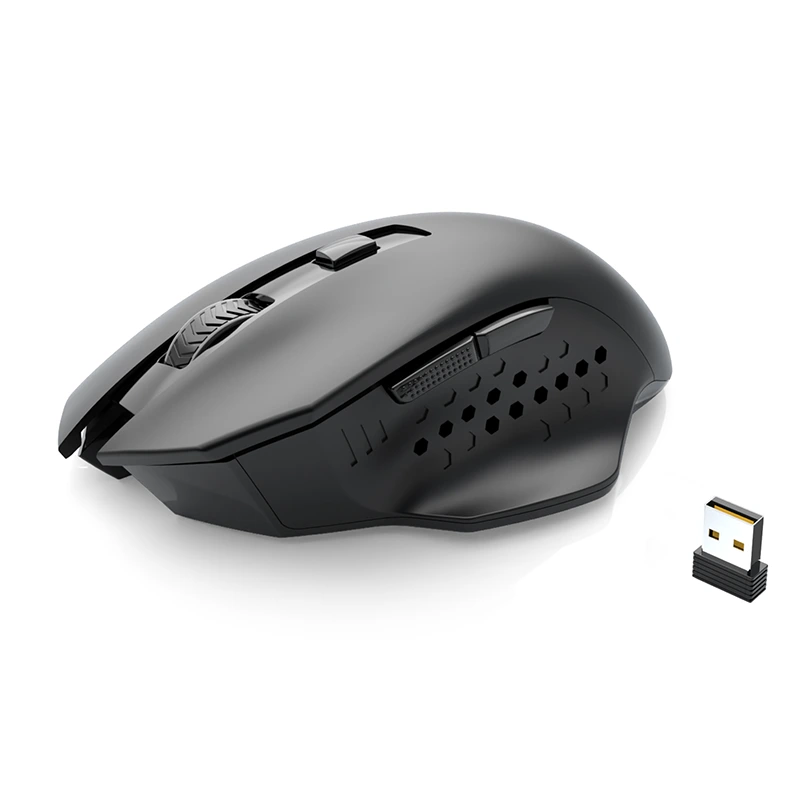 Mouse komputer gaming nirkabel 2.4G secara ergonomis