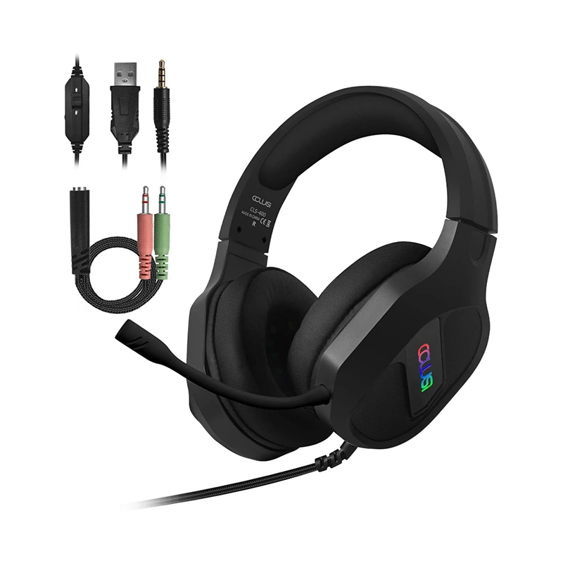 Headset Gaming 3.5mm Kabel RGB Dapat Disesuaikan