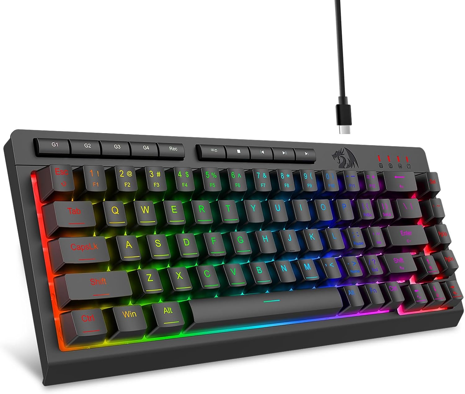 Keyboard Lampu Latar RGB Gaming Berkabel K519 Hitam