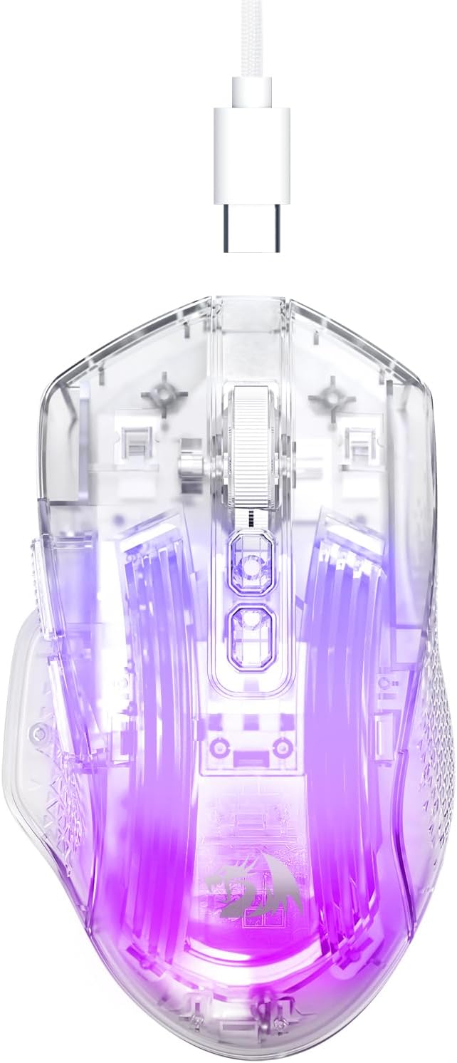 Putih M695CT 24,000 DPI 8 RGB LED Backlit ModeMouse Gaming Berkabel