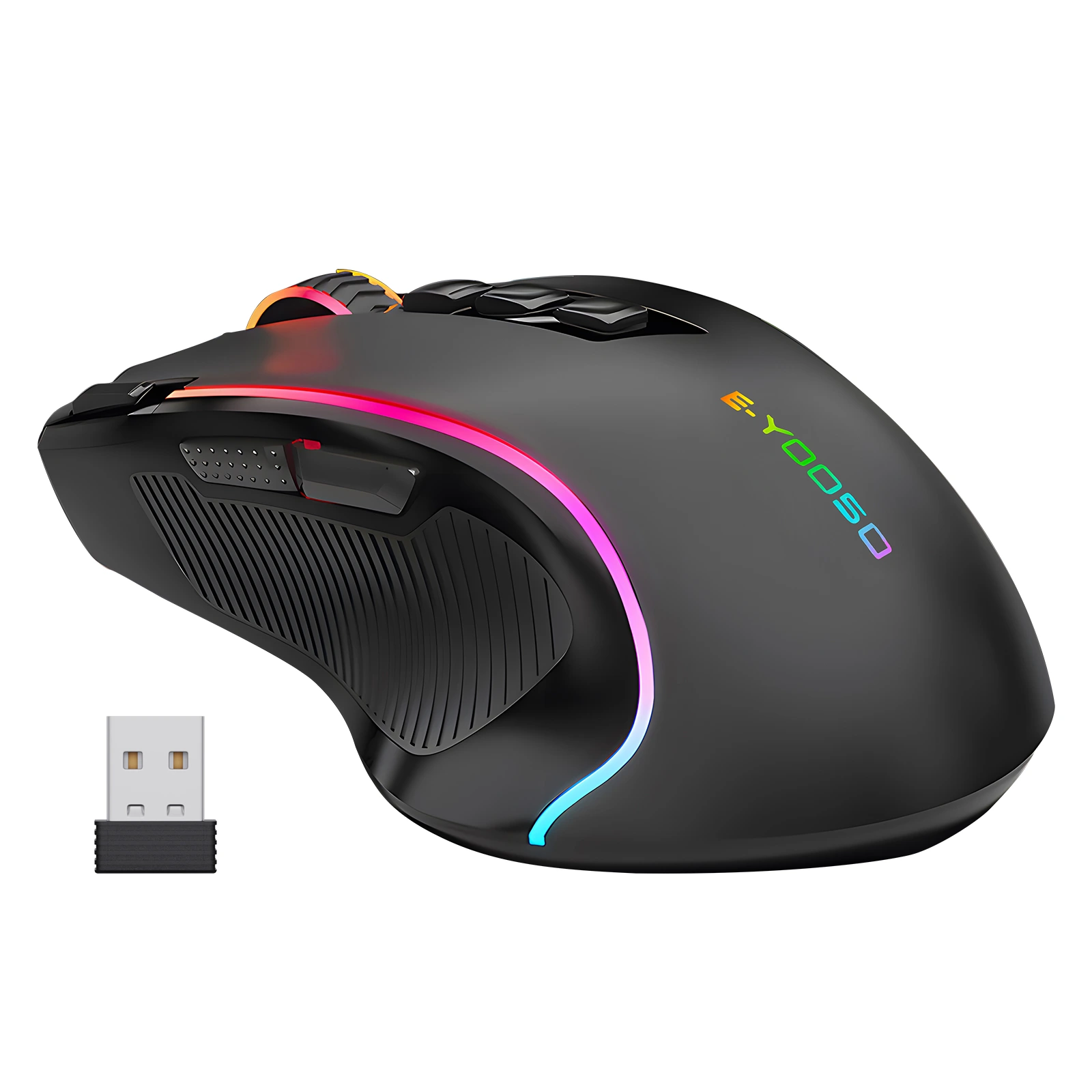 Tombol Gaming Nirkabel RGB 9 Tombol yang Dapat Diprogram